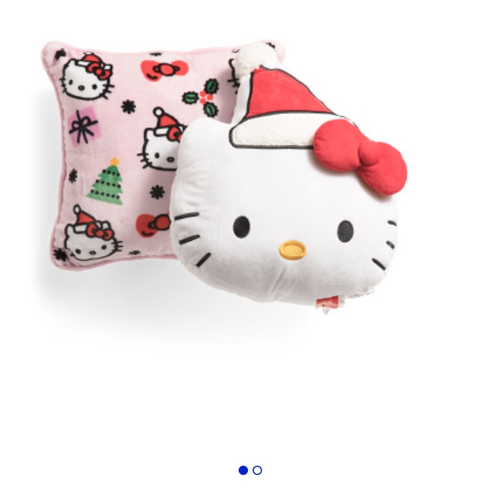 Hello Kitty Character set of throw pillows Holiday Square 17X17 Kitty Shaped 18”